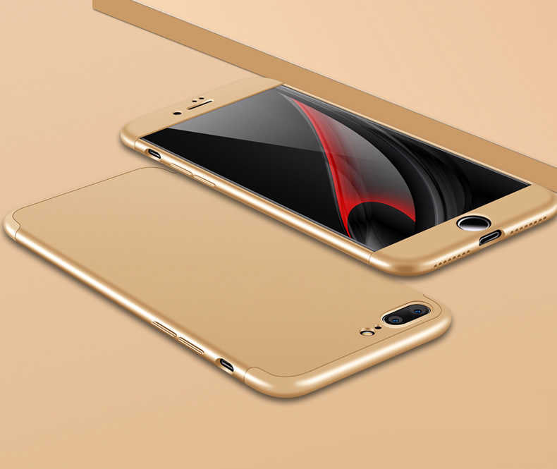 Apple iPhone 7 Plus Kılıf Zore Ays Kapak Gold