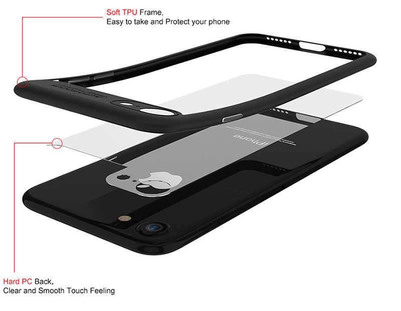 Apple iPhone 7 Plus Kılıf Zore Buttom Kapak Kırmızı