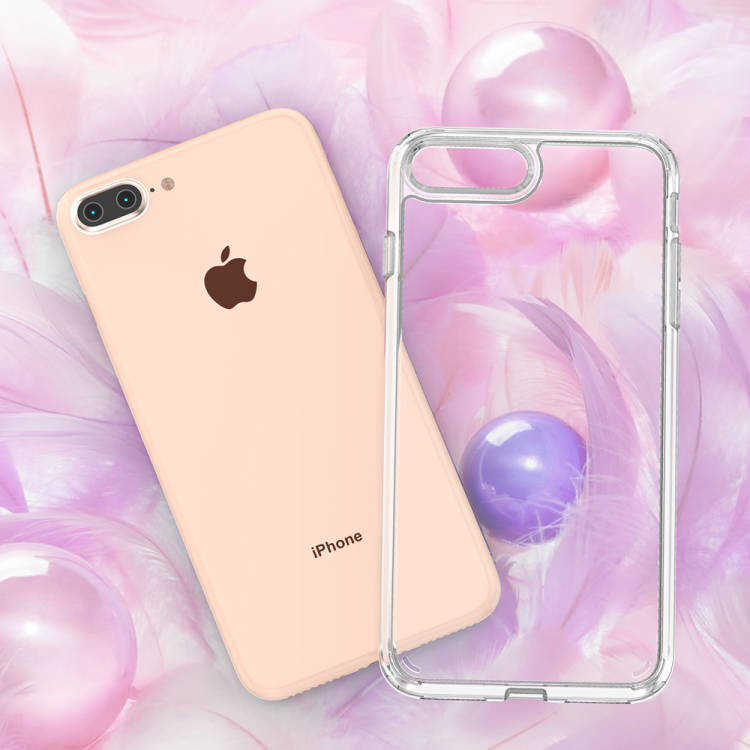 Apple iPhone 7 Plus Kılıf Zore Coss Kapak Renksiz