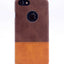 Apple iPhone 7 Plus Kılıf Zore Derili Deku Silikon Kahve Koyu