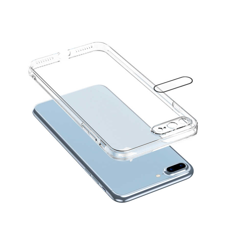 Apple iPhone 7 Plus Kılıf Zore Fizy Kapak Renksiz