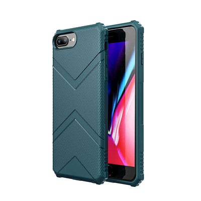 Apple iPhone 7 Plus Kılıf Zore Hank Silikon Koyu Yeşil