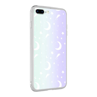 Apple iPhone 7 Plus Kılıf Zore M-Blue Desenli Kapak Moon No4