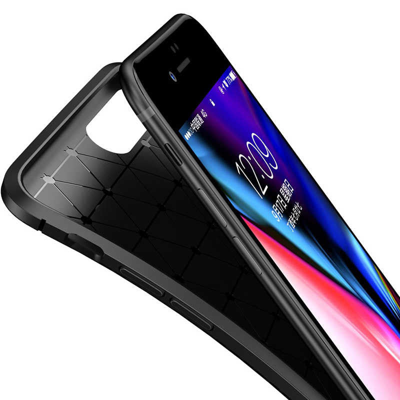 Apple iPhone 7 Plus Kılıf Zore Negro Silikon Kapak Siyah