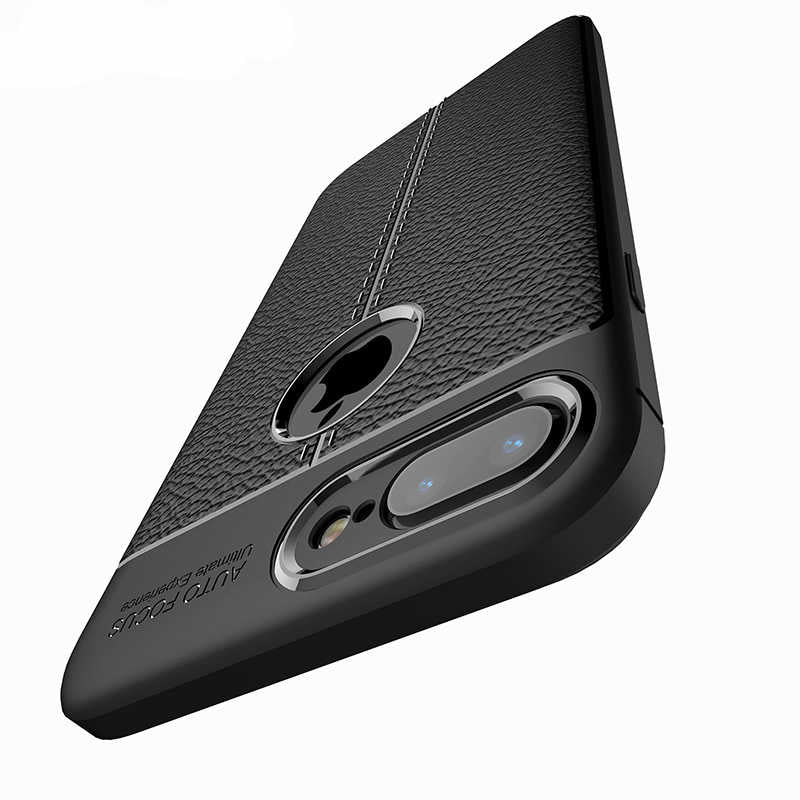 Apple iPhone 7 Plus Kılıf Zore Niss Silikon Kapak Siyah