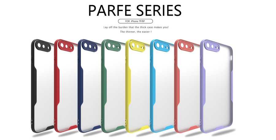 Apple iPhone 7 Plus Kılıf Zore Parfe Kapak Mor