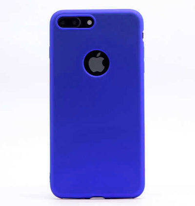 Apple iPhone 7 Plus Kılıf Zore Premier Silikon Kapak Saks Mavi