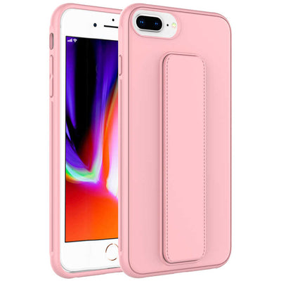 Apple iPhone 7 Plus Kılıf Zore Qstand Kapak Pembe