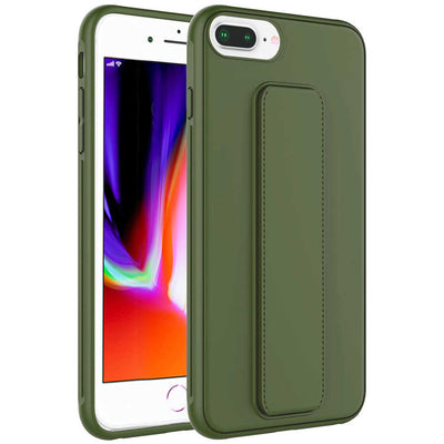 Apple iPhone 7 Plus Kılıf Zore Qstand Kapak Pembe