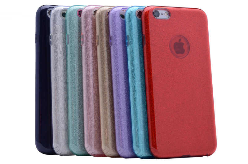 Apple iPhone 7 Plus Kılıf Zore Shining Silikon Rose Gold