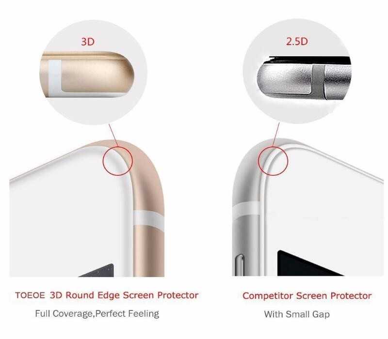 Apple iPhone 7 Plus Zore 3D Latte Cam Ekran Koruyucu Siyah