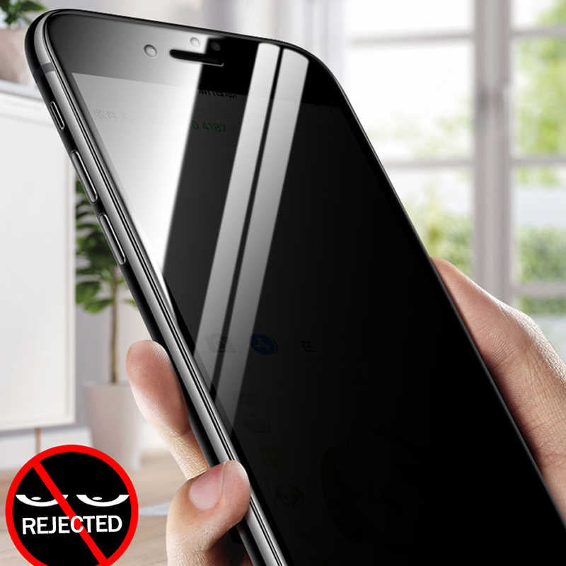Apple iPhone 7 Plus Zore Kor Privacy Cam Ekran Koruyucu Beyaz