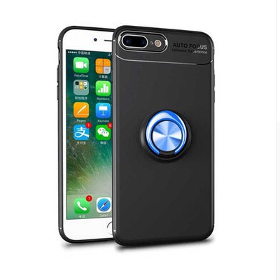 Apple iPhone 7 Plus Kılıf Zore Ravel Silikon Kapak Mavi