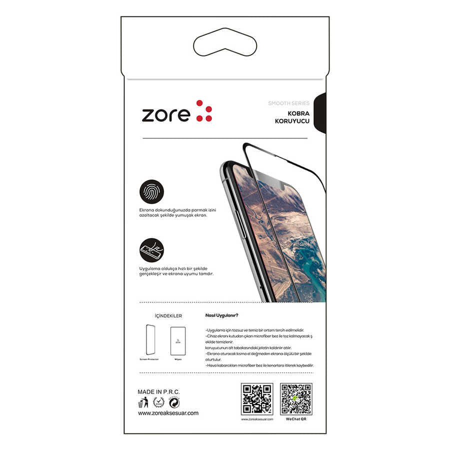 Apple iPhone 7 Plus Zore Kobra Ekran Koruyucu Beyaz