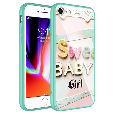 Apple iPhone 8 Kılıf Kamera Korumalı Desenli Sert Silikon Zore Epoksi Kapak NO5