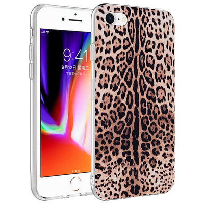 Apple iPhone 8 Kılıf Zore Bella Kapak Leopar