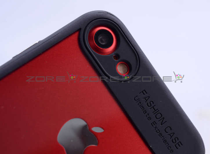 Apple iPhone 8 Kılıf Zore Buttom Kapak Kırmızı