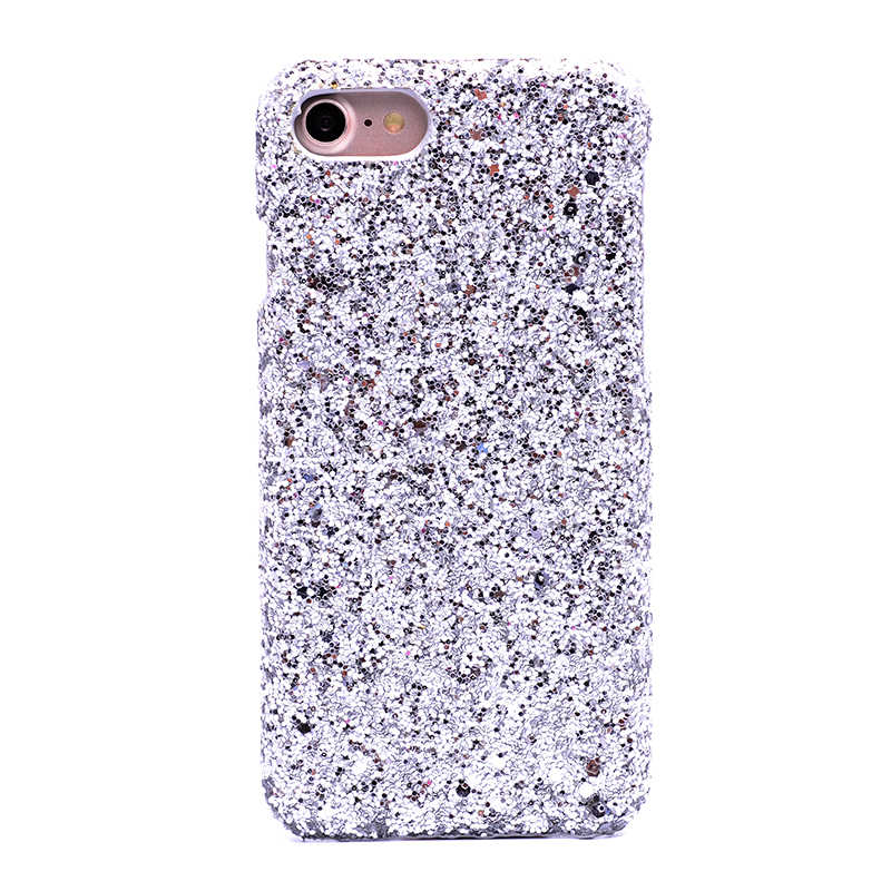 Apple iPhone 8 Kılıf Zore Caselogy Simli Kapak Siyah