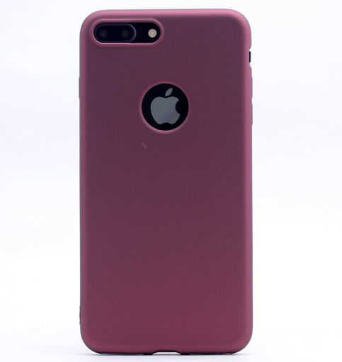 Apple iPhone 8 Kılıf Zore Premier Silikon Kapak Mürdüm