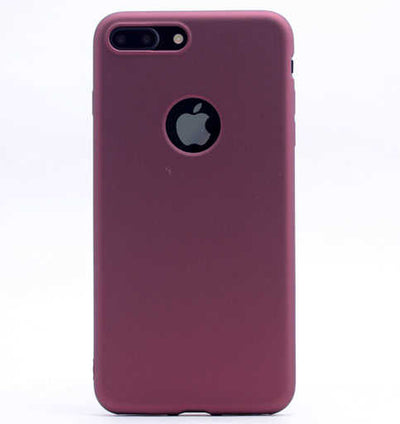 Apple iPhone 8 Kılıf Zore Premier Silikon Kapak Mürdüm