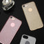 Apple iPhone 8 Kılıf Zore Shining Silikon Rose Gold