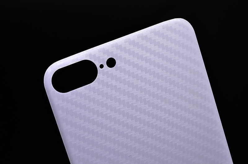 Apple iPhone 8 Plus Zore Kavisli Arka Karbon Koruyucu Jelatin Siyah