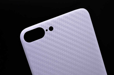 Apple iPhone 8 Plus Zore Kavisli Arka Karbon Koruyucu Jelatin Beyaz