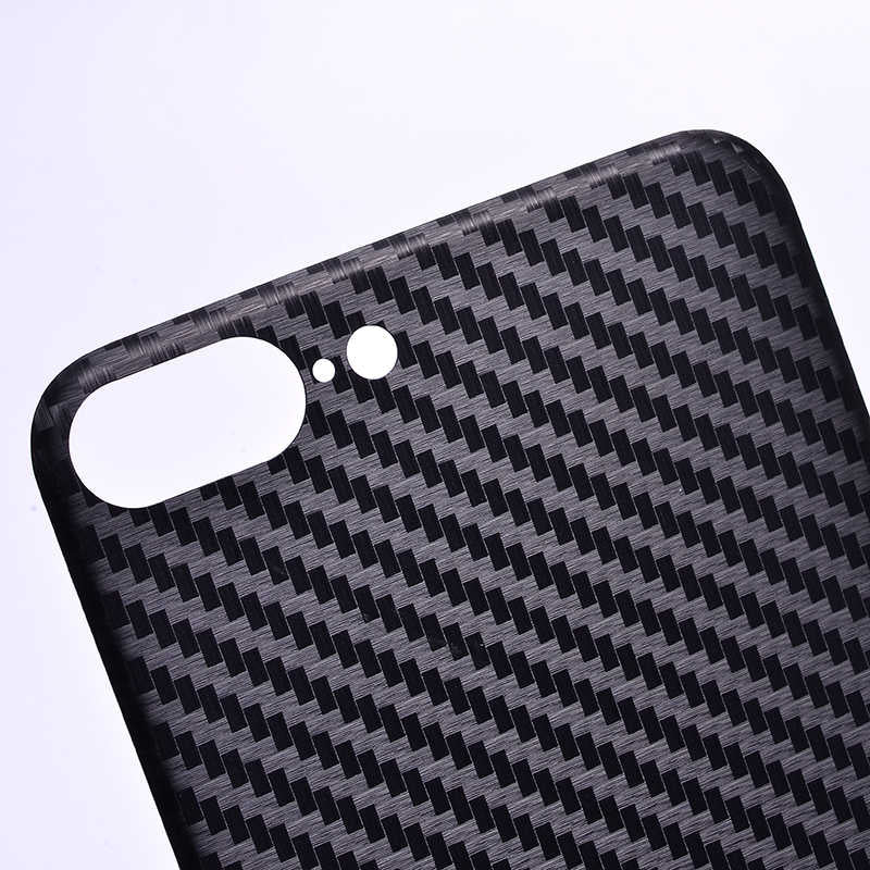 Apple iPhone 8 Plus Zore Kavisli Arka Karbon Koruyucu Jelatin Siyah