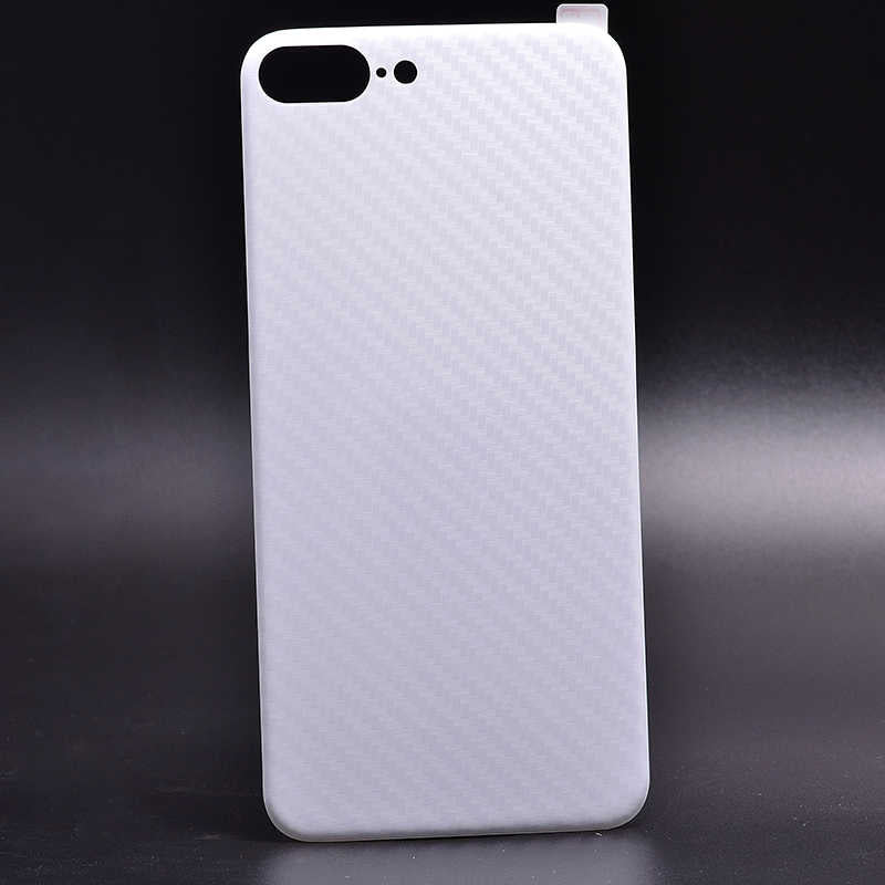 Apple iPhone 8 Plus Zore Kavisli Arka Karbon Koruyucu Jelatin Beyaz