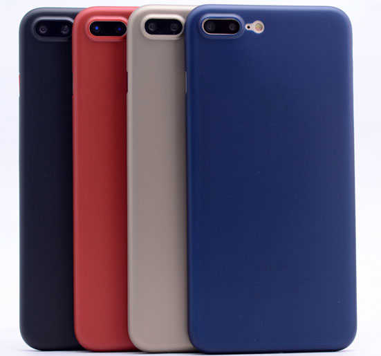 Apple iPhone 8 Plus Kılıf Zore 1.Kalite PP Silikon Siyah