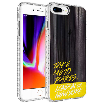 Apple iPhone 8 Plus Kılıf Airbag Kenarlı Renkli Desenli Silikon Zore Elegans Kapak NO3