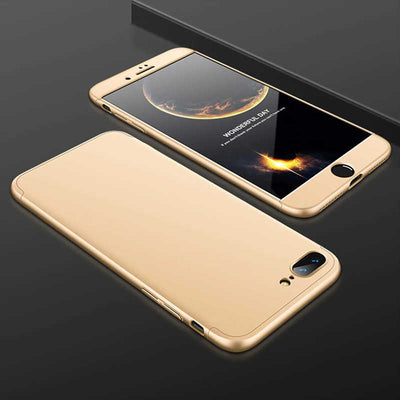 Apple iPhone 8 Plus Kılıf Zore Ays Kapak Gold