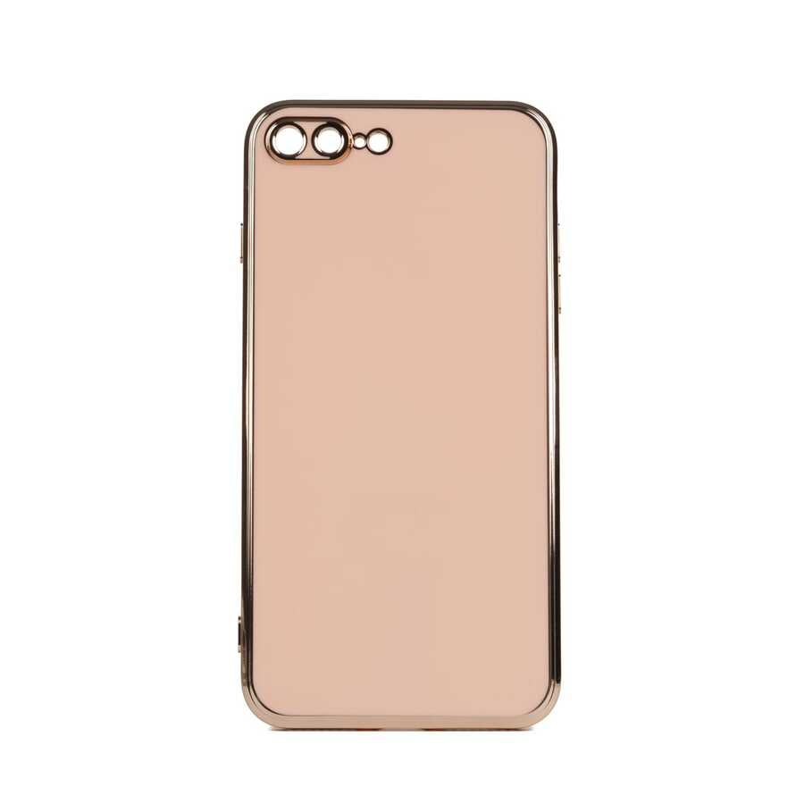 Apple iPhone 8 Plus Kılıf Zore Bark Kapak Rose Gold