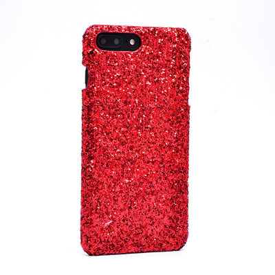 Apple iPhone 8 Plus Kılıf Zore Caselogy Simli Kapak Pembe