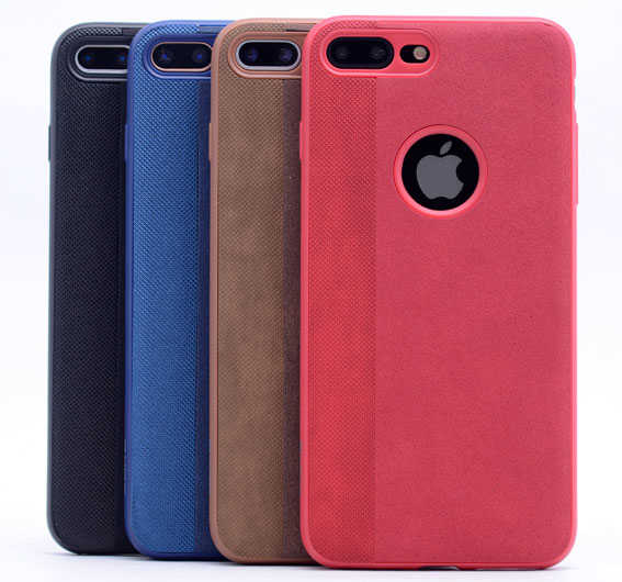 Apple iPhone 8 Plus Kılıf Zore City Silikon Kırmızı