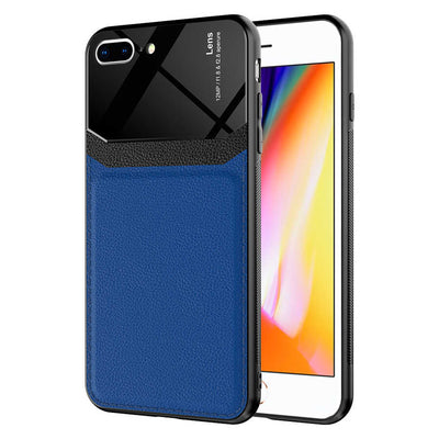 Apple iPhone 8 Plus Kılıf Zore Emiks Kapak Lacivert