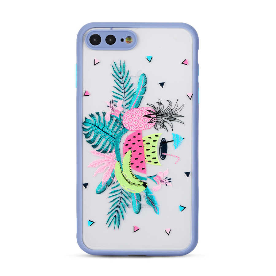 Apple iPhone 8 Plus Kılıf Zore Fily Kapak Turkuaz