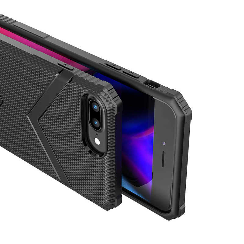 Apple iPhone 8 Plus Kılıf Zore Hank Silikon Lacivert