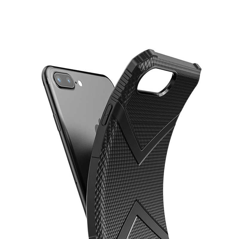 Apple iPhone 8 Plus Kılıf Zore Hank Silikon Lacivert