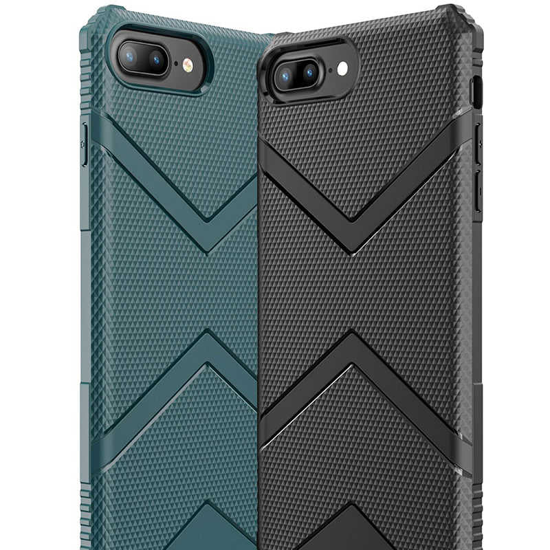 Apple iPhone 8 Plus Kılıf Zore Hank Silikon Lacivert