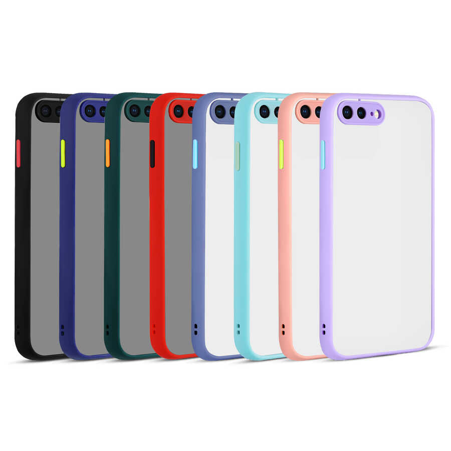 Apple iPhone 8 Plus Kılıf Zore Hux Kapak Turkuaz