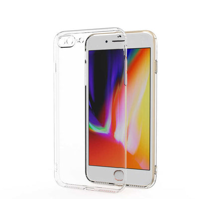 Apple iPhone 8 Plus Kılıf Zore Kamera Korumalı Süper Silikon Kapak Renksiz