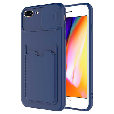 Apple iPhone 8 Plus Kılıf Zore Kartix Kapak Lacivert