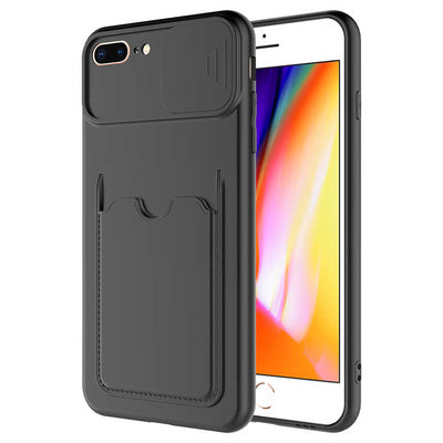 Apple iPhone 8 Plus Kılıf Zore Kartix Kapak Siyah