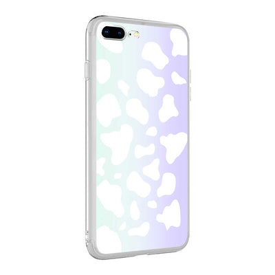 Apple iPhone 8 Plus Kılıf Zore M-Blue Desenli Kapak Cow No2
