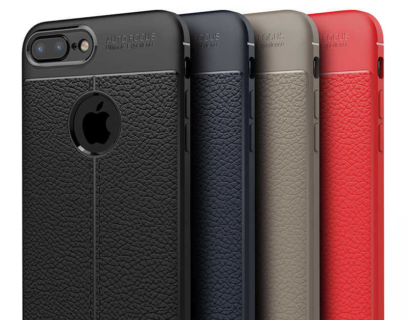 Apple iPhone 8 Plus Kılıf Zore Niss Silikon Kapak Kırmızı