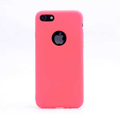 Apple iPhone 8 Plus Kılıf Zore Premier Silikon Kapak Pembe