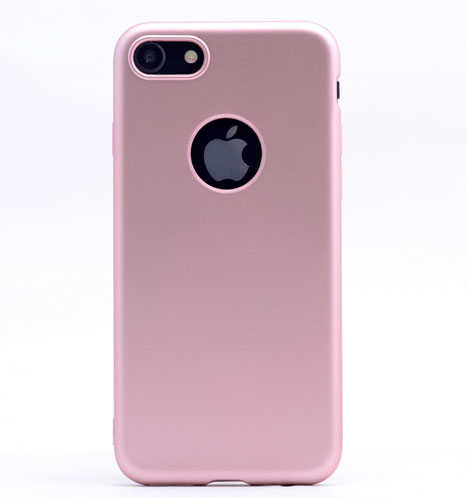 Apple iPhone 8 Plus Kılıf Zore Premier Silikon Kapak Rose Gold