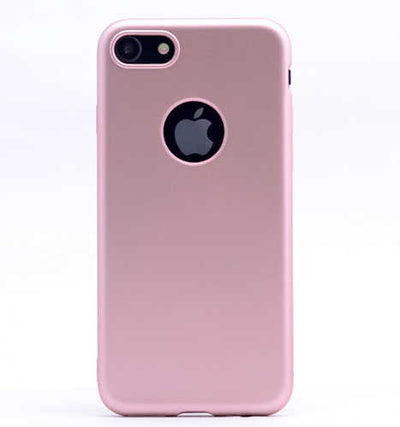 Apple iPhone 8 Plus Kılıf Zore Premier Silikon Kapak Rose Gold