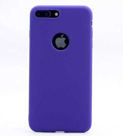 Apple iPhone 8 Plus Kılıf Zore Premier Silikon Kapak Mor